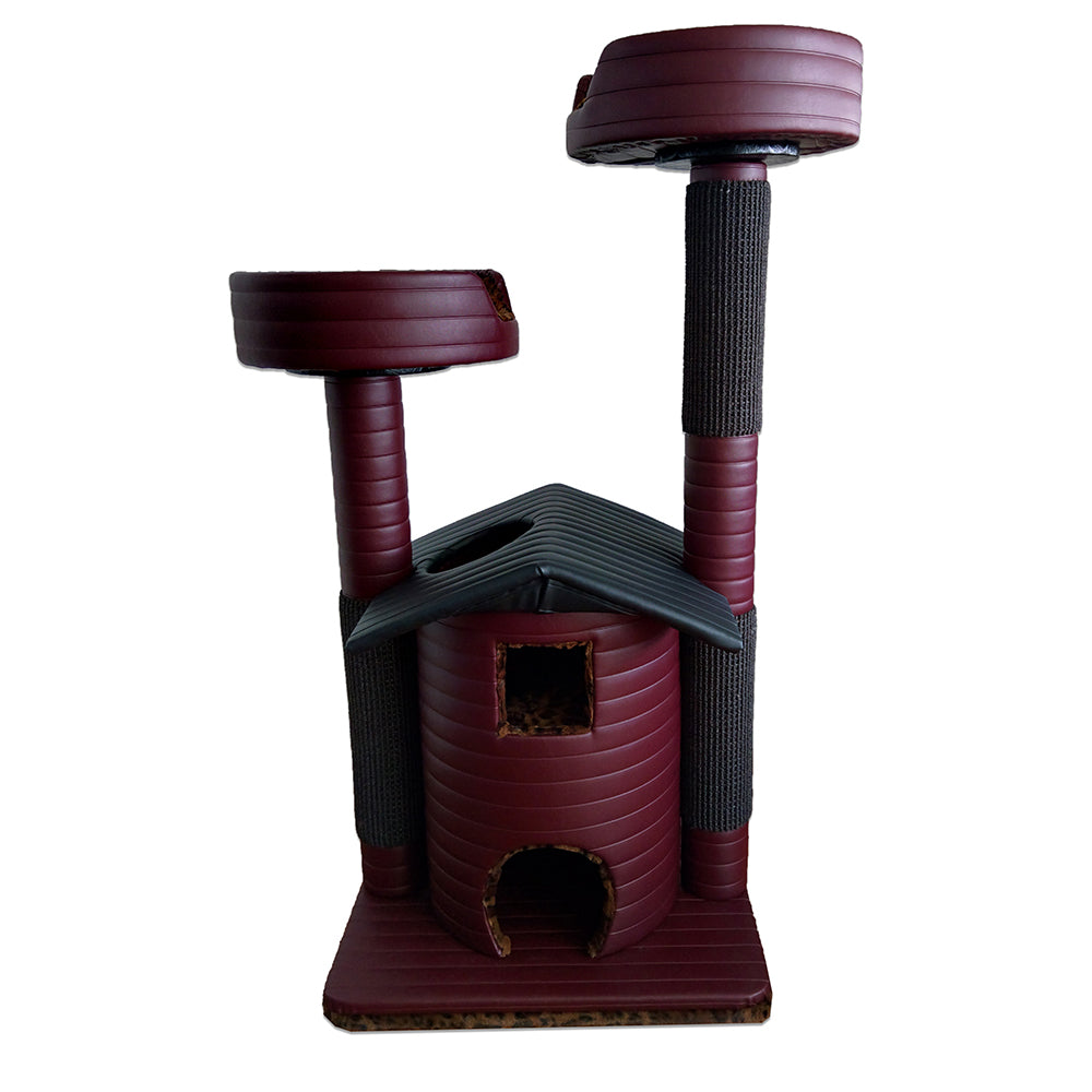 Queens Kastle Deluxe Luxury Cat Tower with 2 Cat Beds