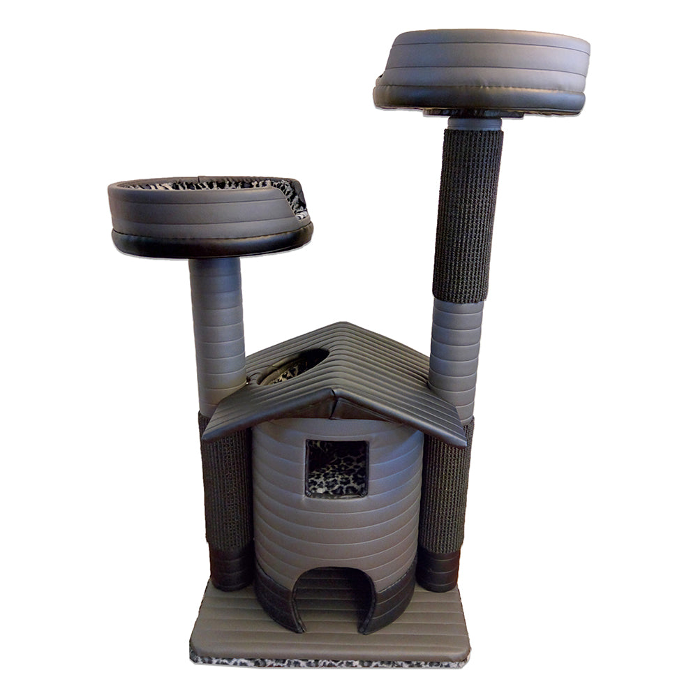 Queens Kastle Deluxe Luxury Cat Tower with 2 Cat Beds