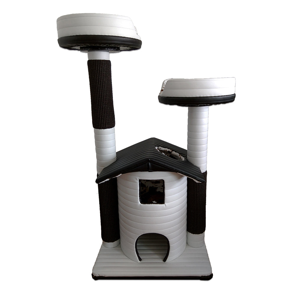 Queens Kastle Deluxe Luxury Cat Tower with 2 Cat Beds