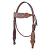 Rafter T Beaded Inlay Browband Headstall, Horse