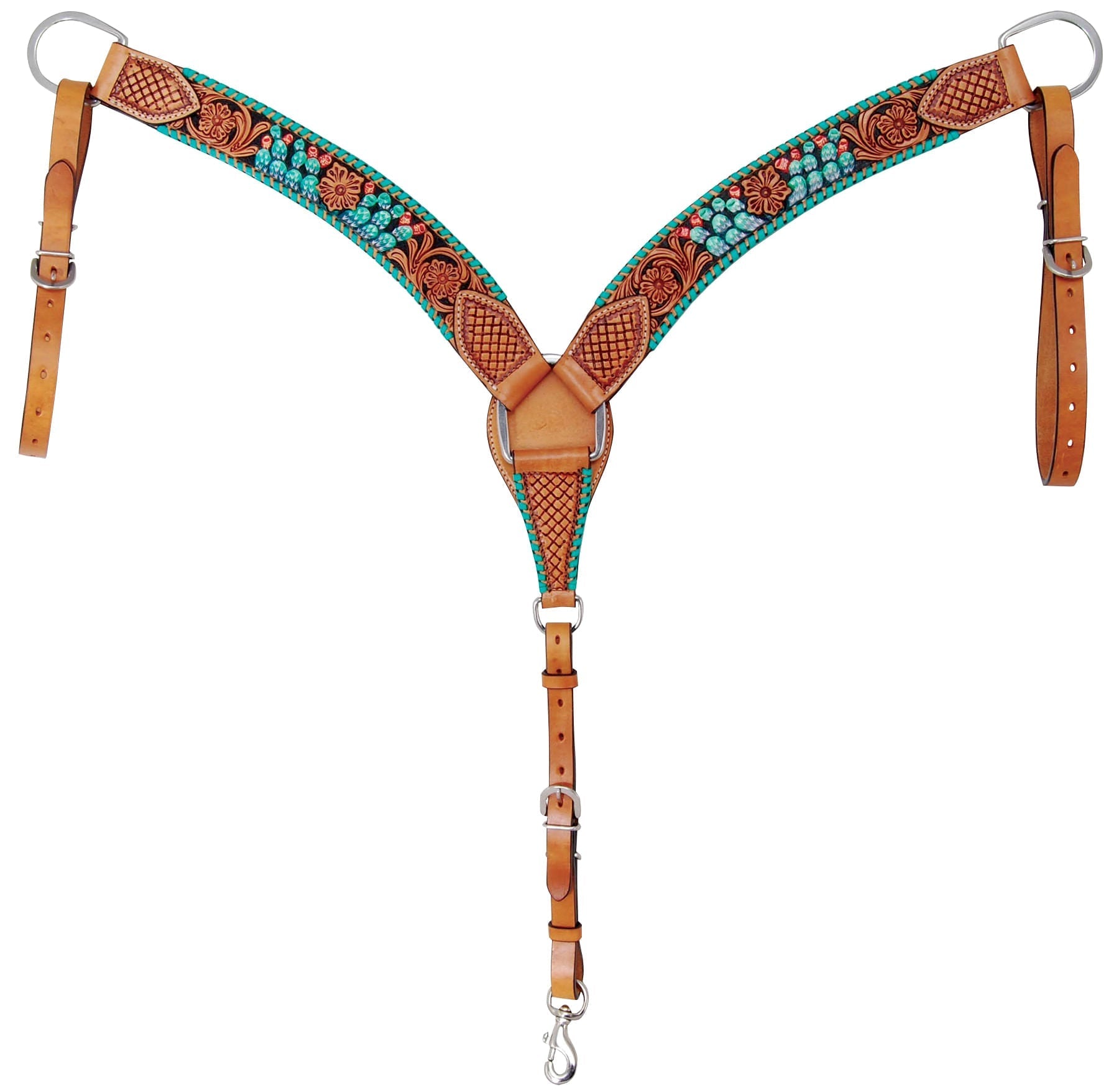 Rafter T Painted Cactus Breast-Collar, Horse