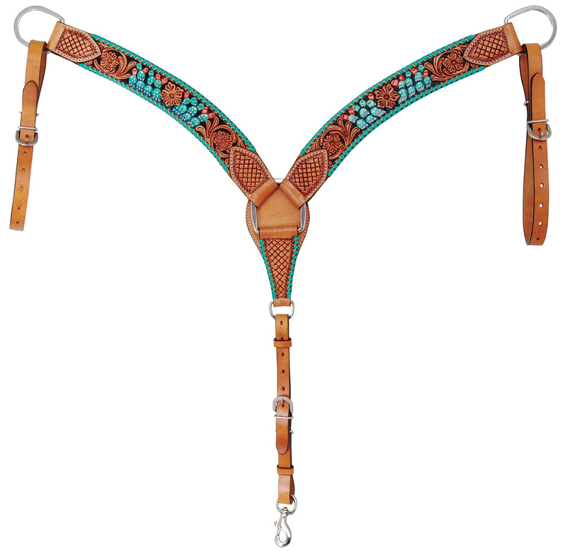 Rafter T Painted Cactus Breast-Collar, Horse