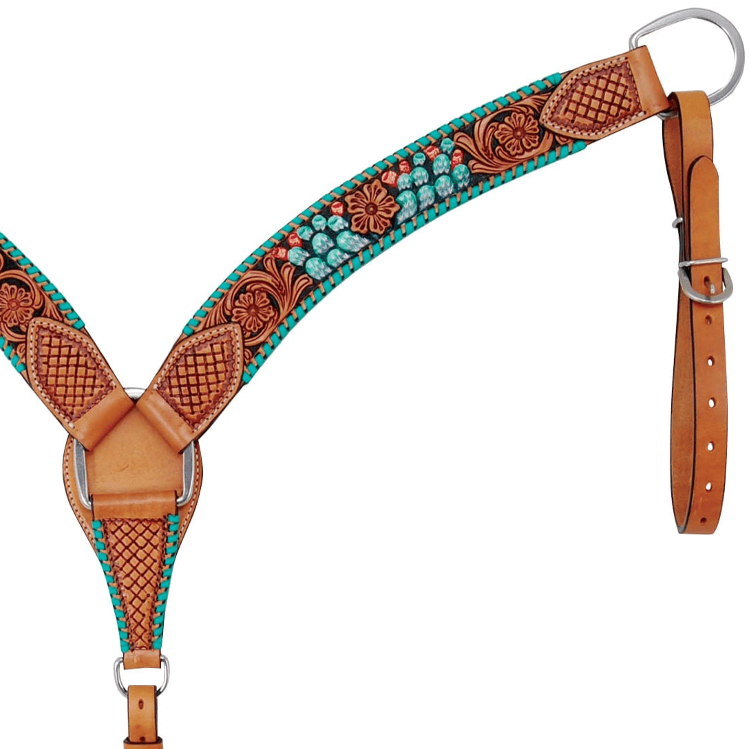 Rafter T Painted Cactus Breast-Collar, Horse