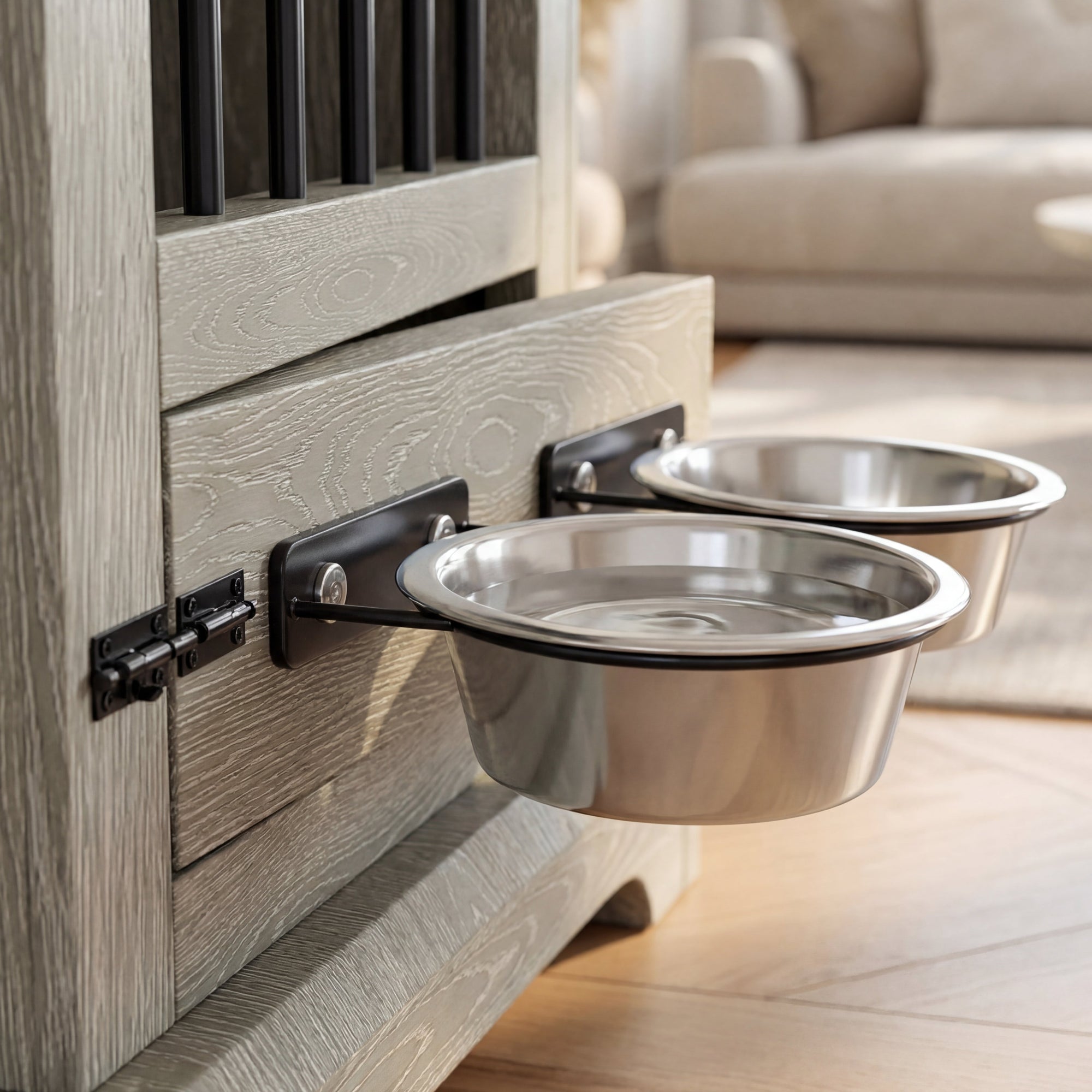 Nest & Tail Carlisle Console Furniture-Grade Dog Crate End Table