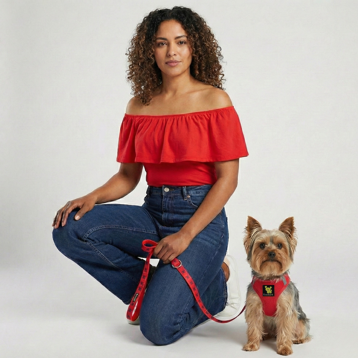 EcoBark – Cherry Red Comfort Grip Padded Dog Leash