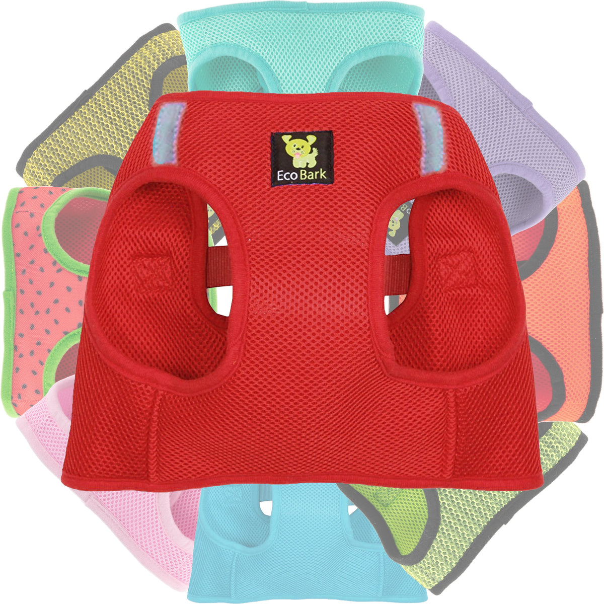 EcoBark – Cherry Red Reflective Step-In Dog Harness