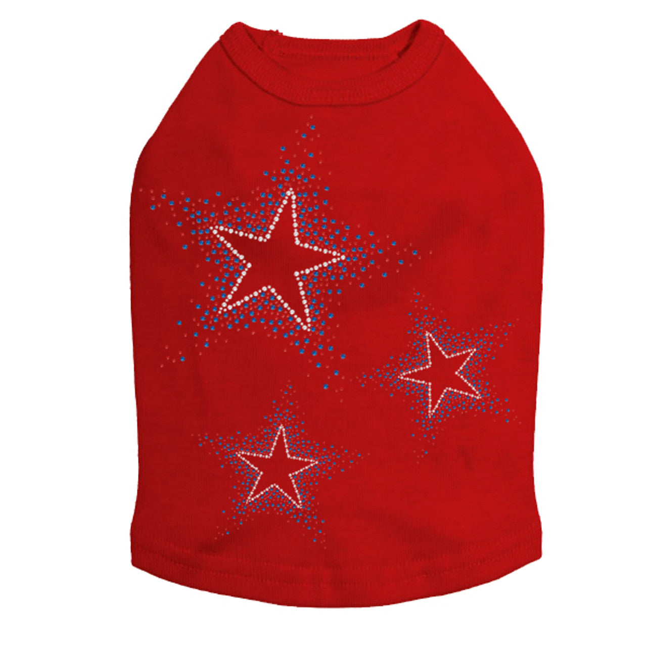 Three Stars (Red & Blue) - Dog Tank