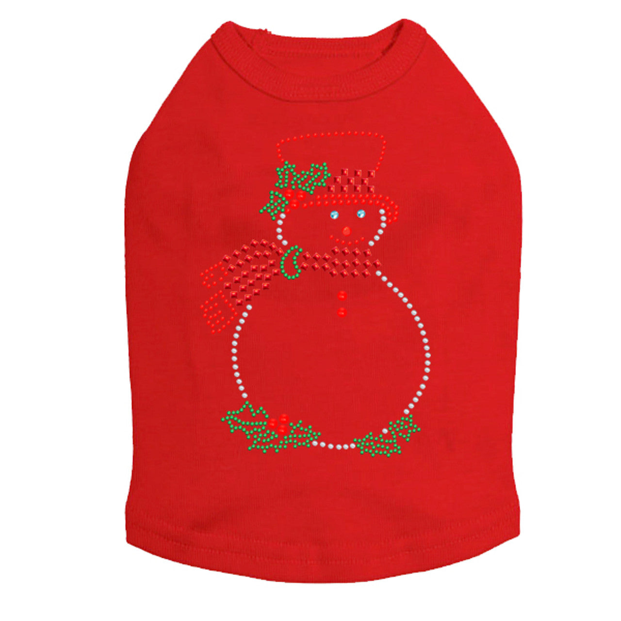Snowman Outline - Dog Tank