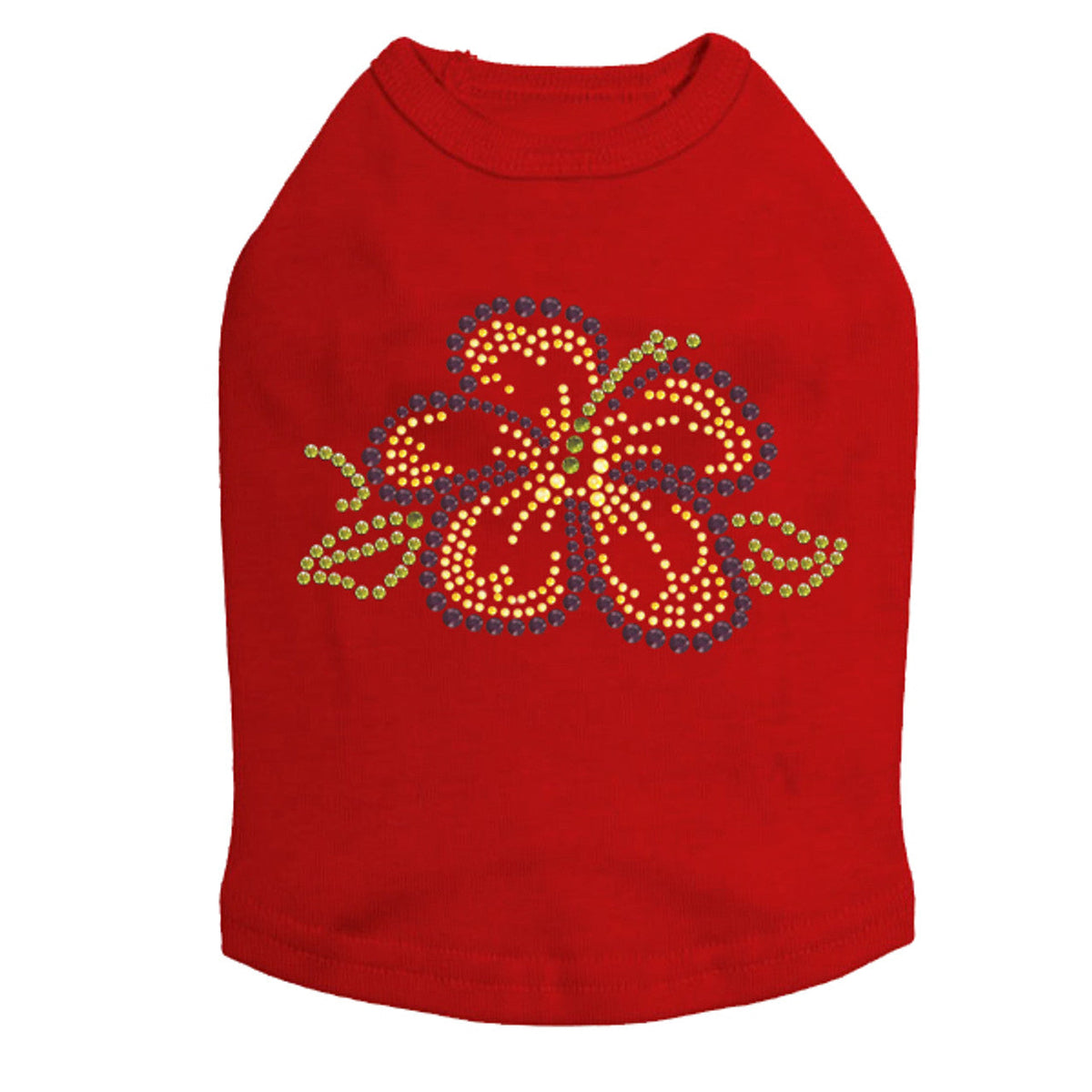 Purple & Yellow Hibiscus - Dog Tank