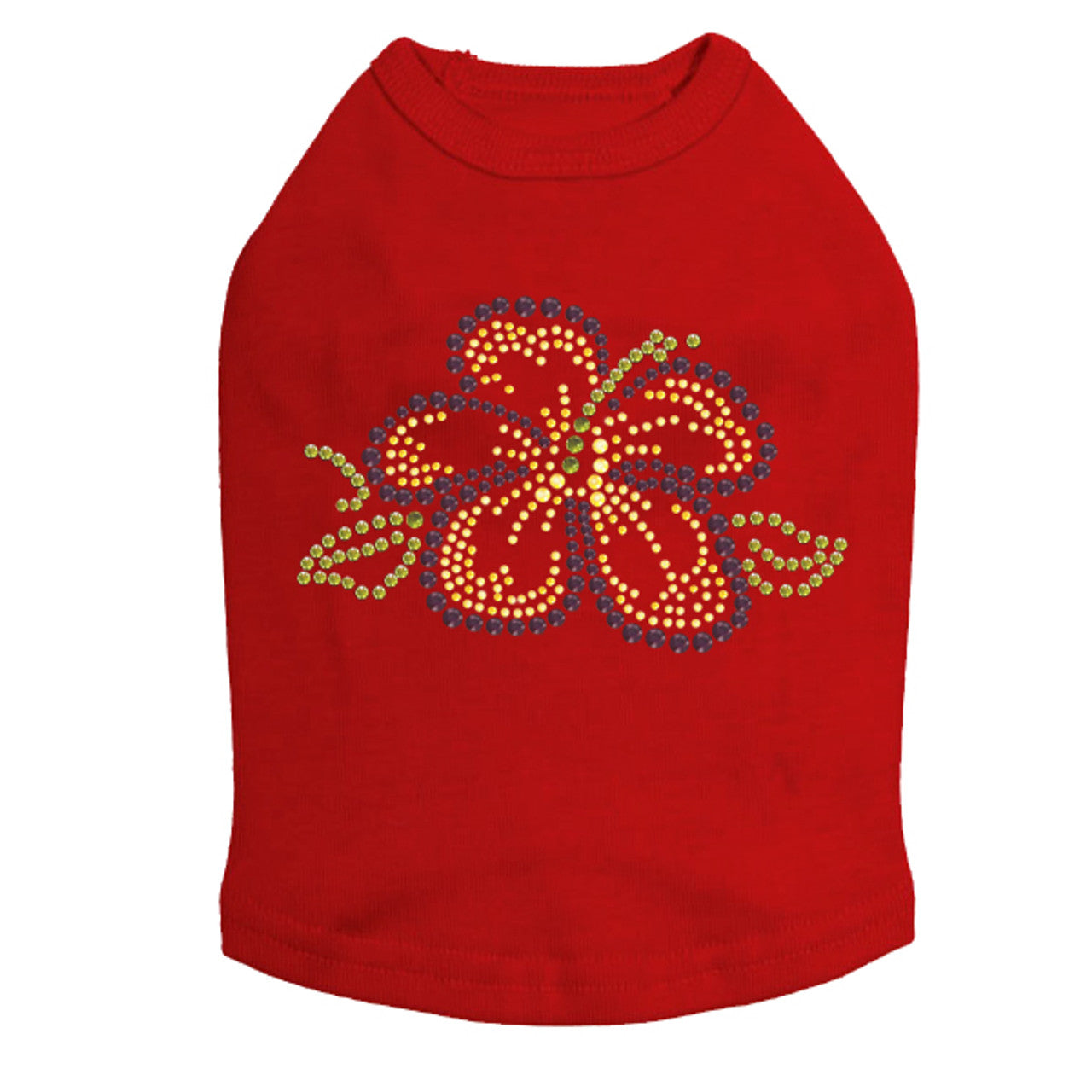 Purple & Yellow Hibiscus - Dog Tank