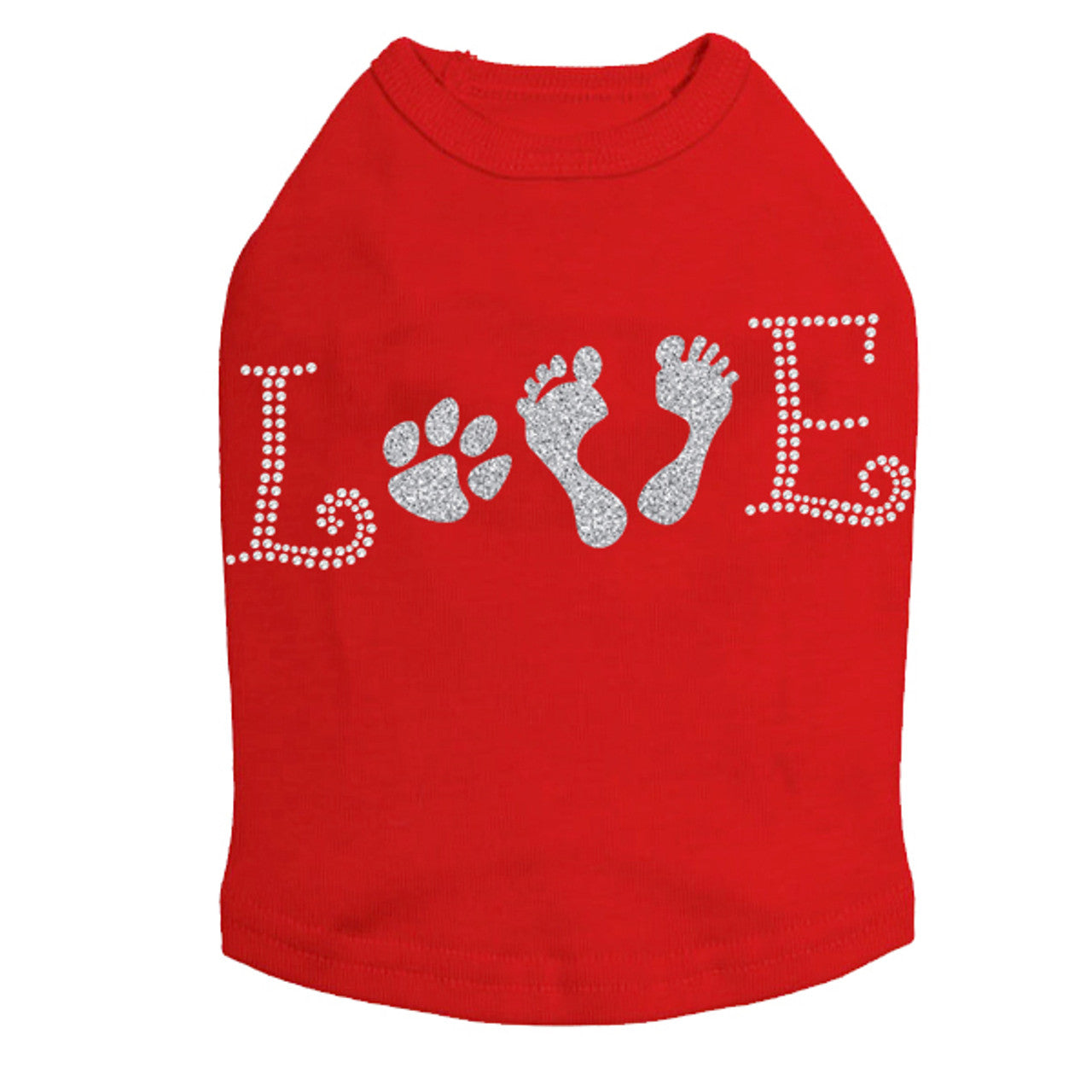 Love with Paw & Feet - Dog Tank