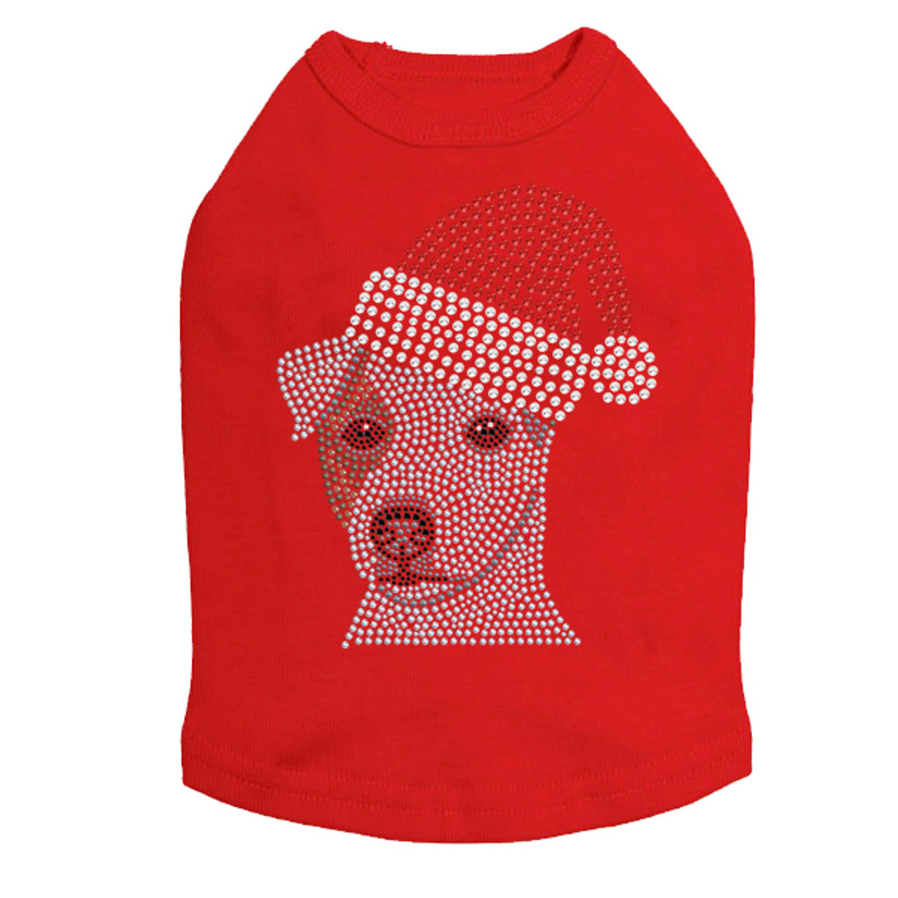 Jack Russell Terrier with Santa Hat - Dog Tank