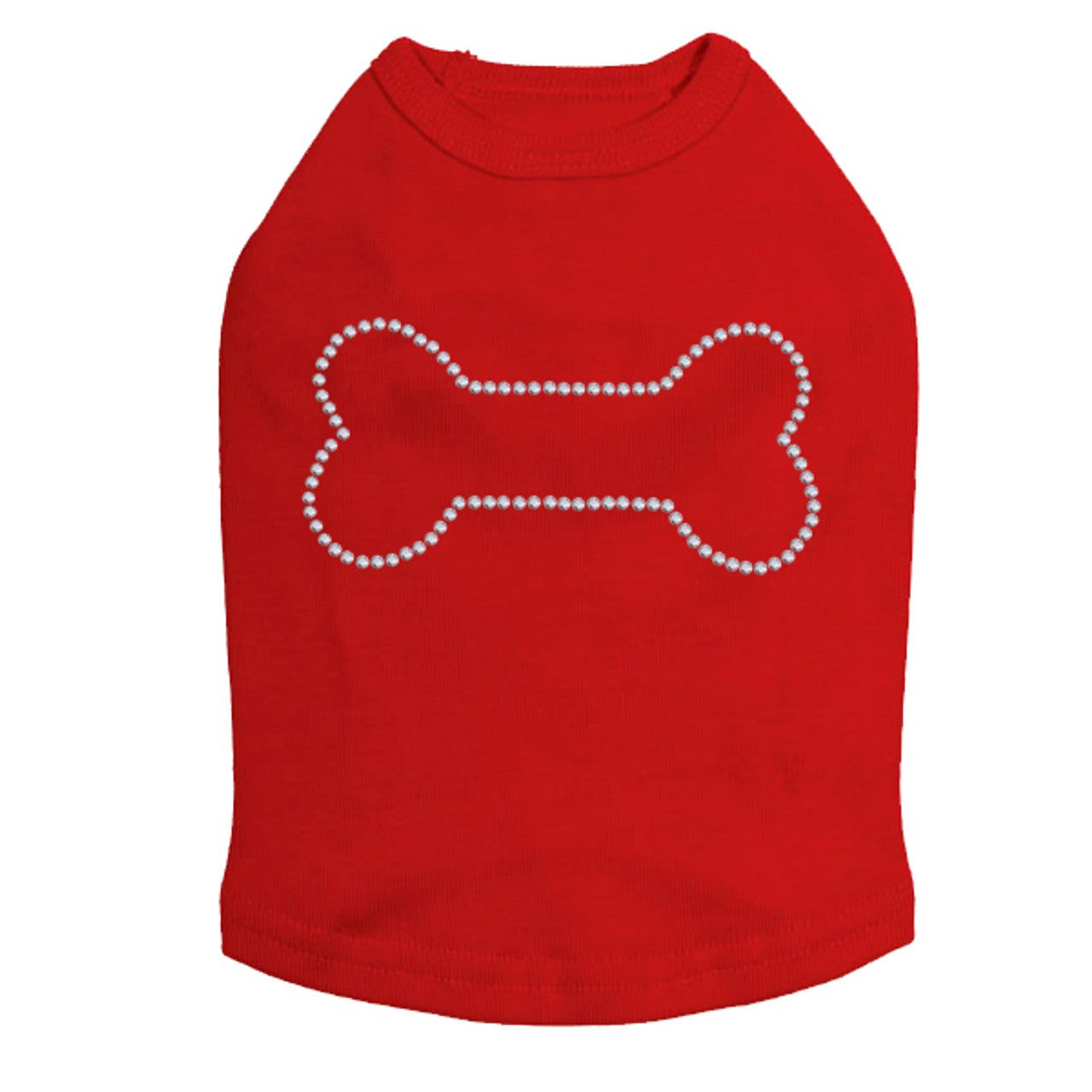 Bone - Rhinestuds - Dog Tank