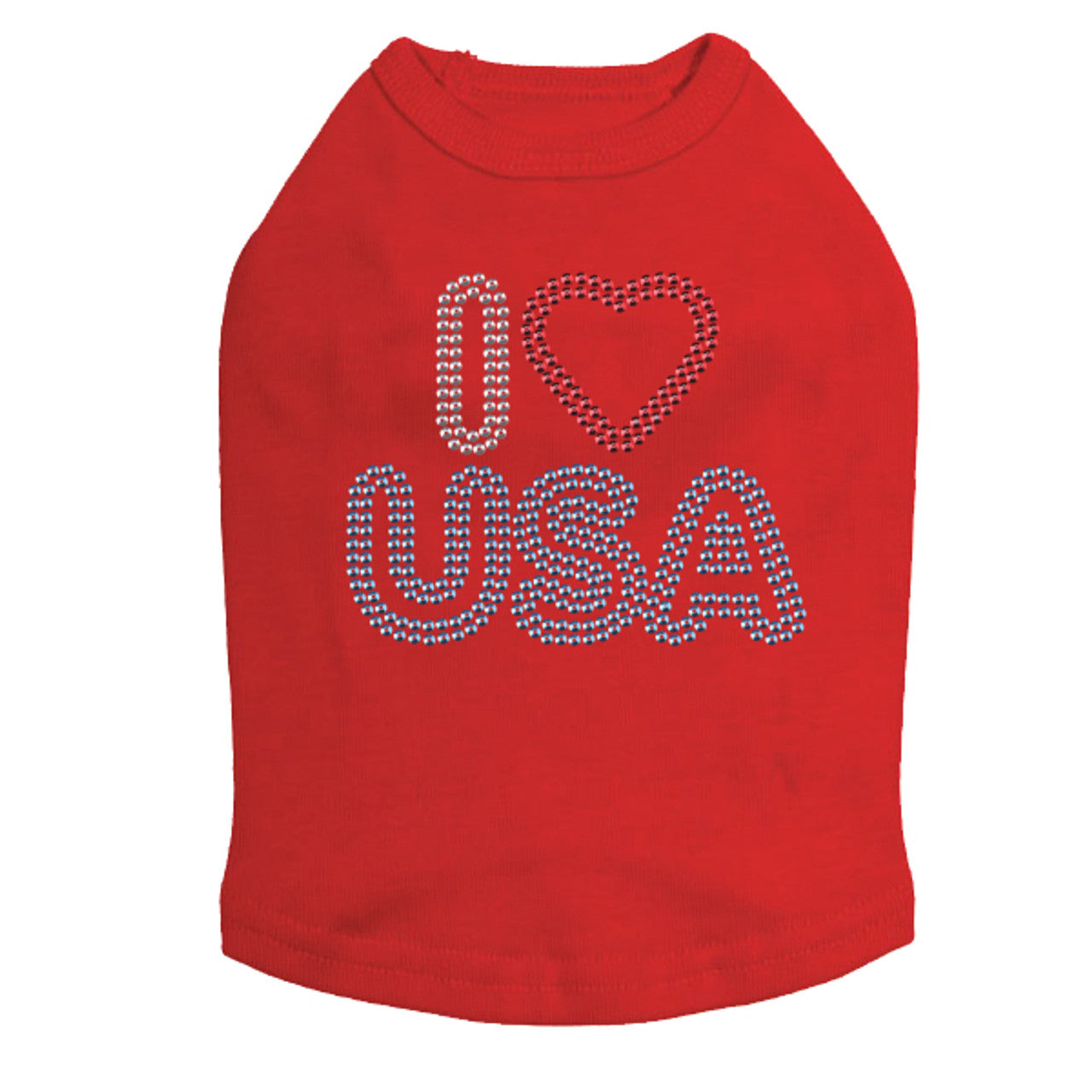 I Love USA 2- Dog Tank