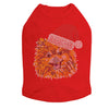 Pomeranian with Santa Hat - Dog Tank
