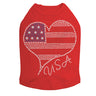 Patriotic American Heart 3 - Dog Tank