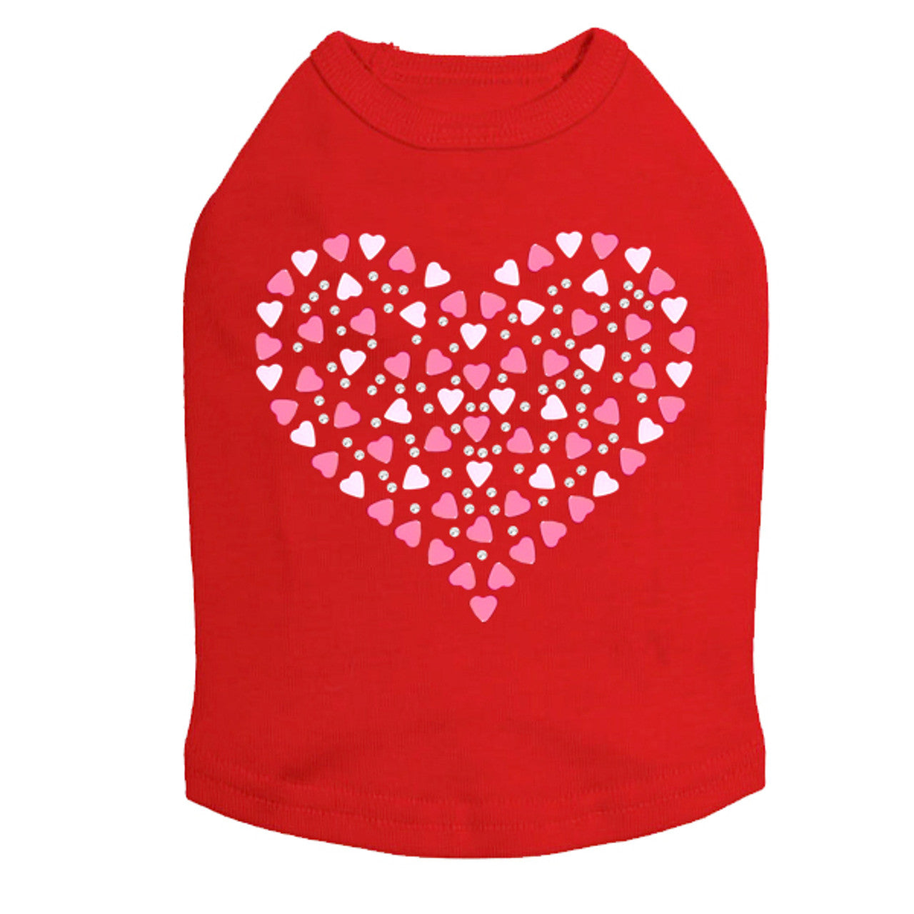 Pink Nailhead Hearts - Dog Tank