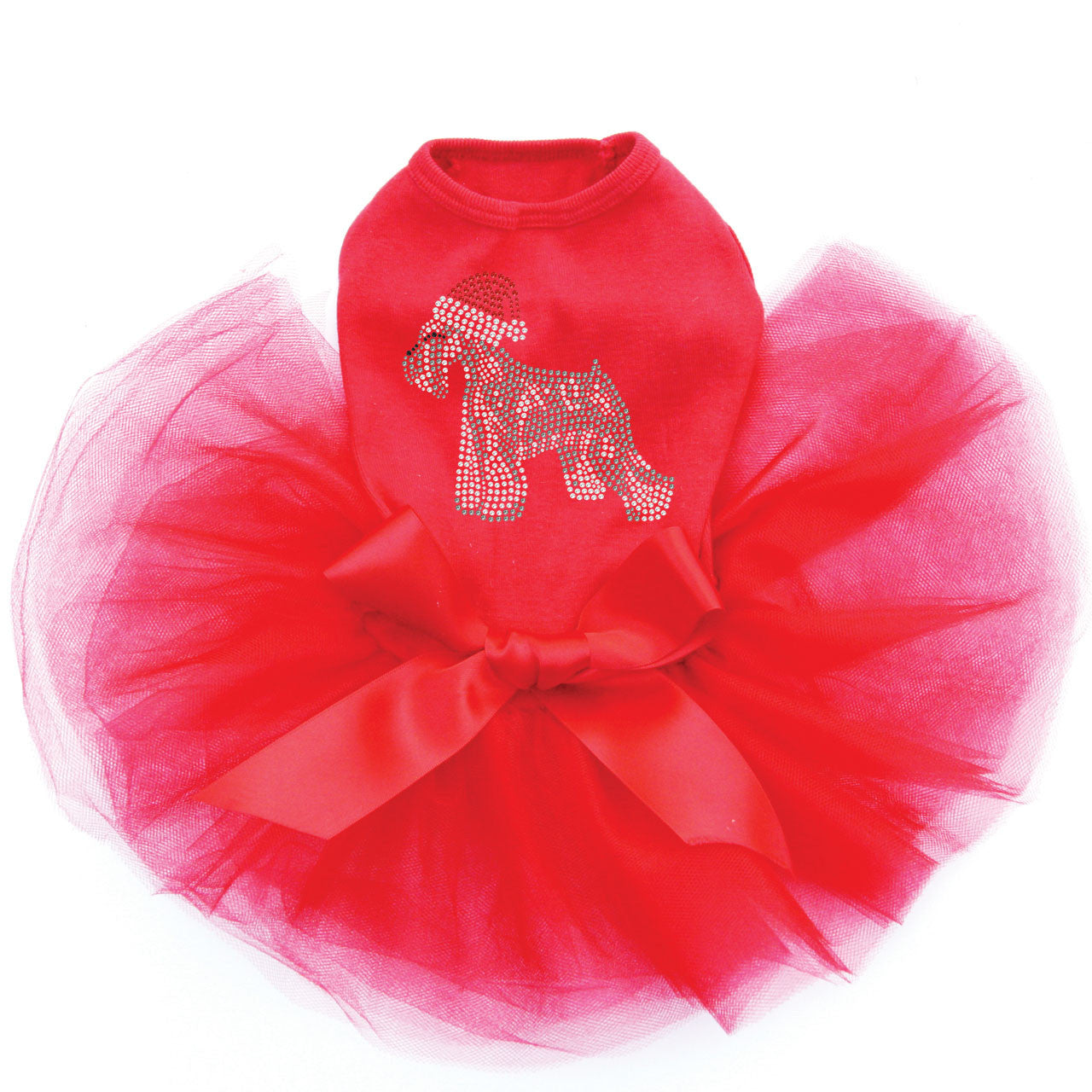 Schnauzer with Santa Hat - Custom Tutu