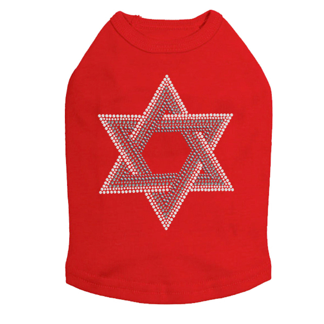 Star of David (Gray and Clear) - Dog Tank