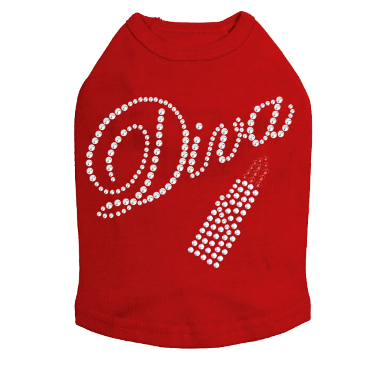 Diva with Red Lipstick - Dog Tank