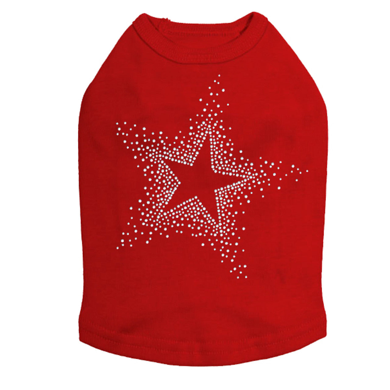 Star (Clear Rhinestones) - Dog Tank