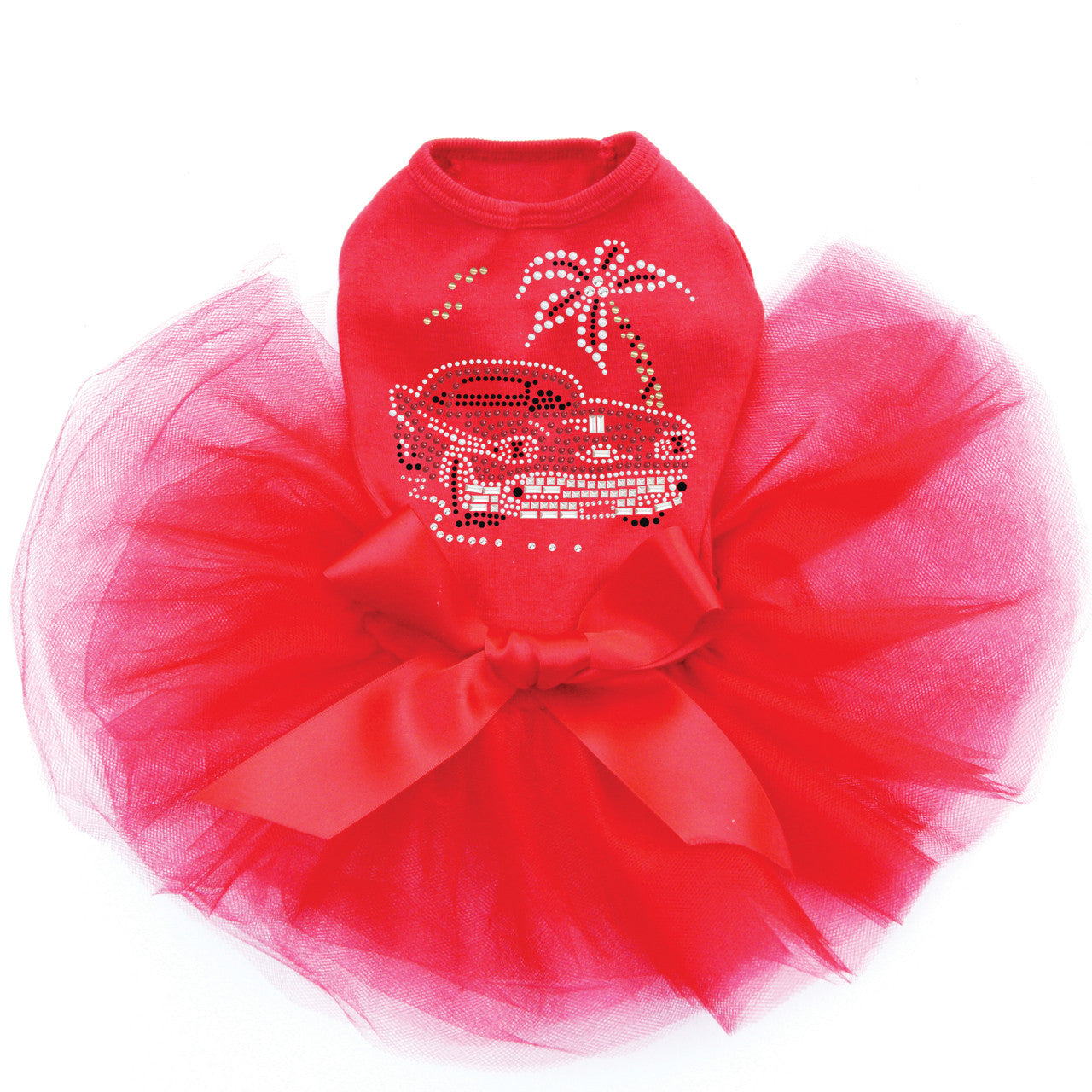 Car (Red) with Palm Tree - Custom Tutu