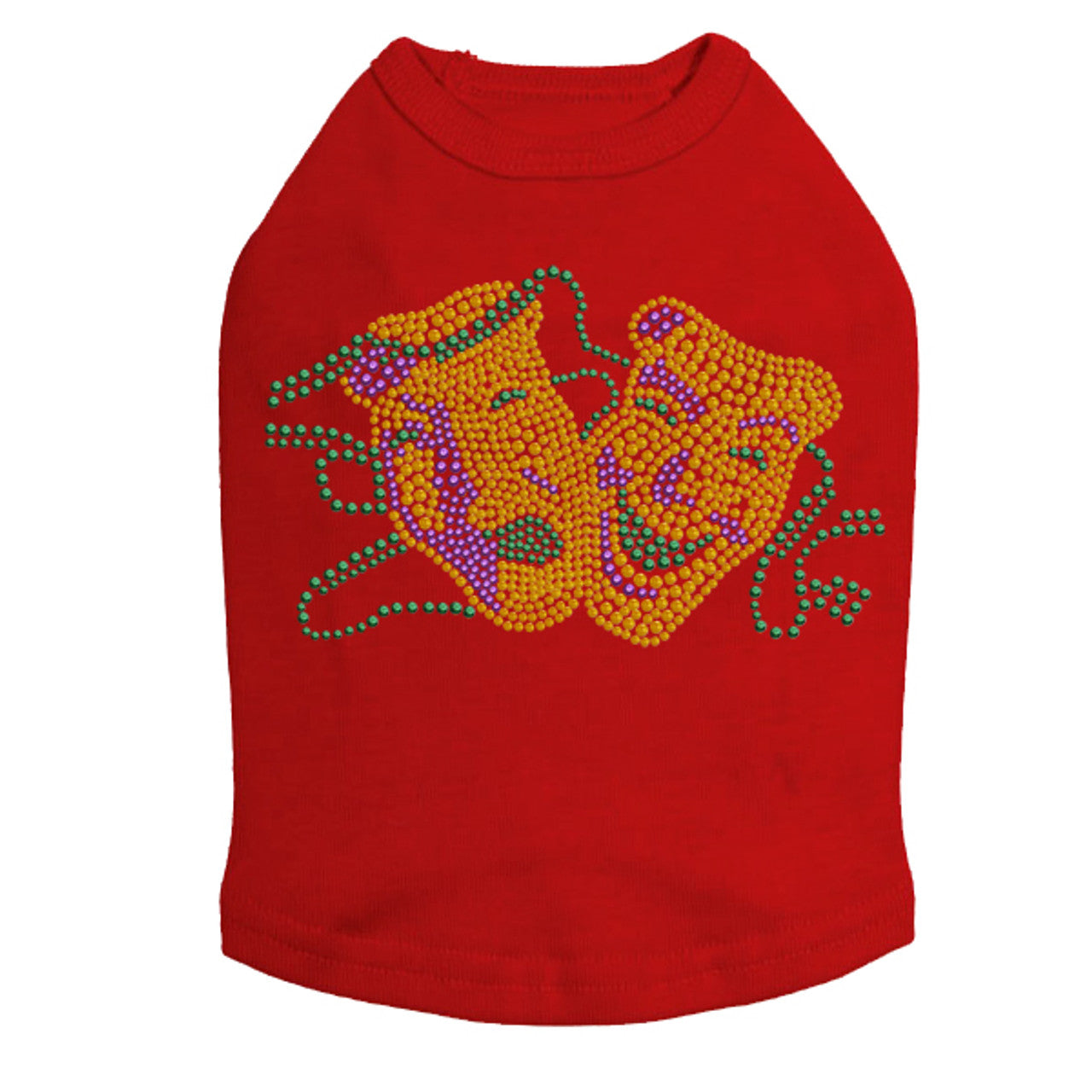 Gold Theater Comedy Tragedy Mask - Dog Tank