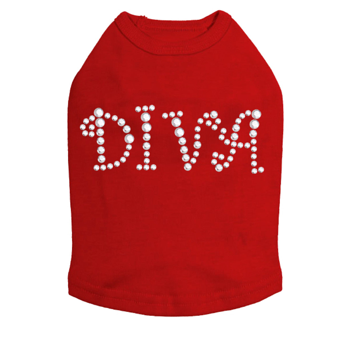 Diva (Silver Rhinestuds) - Dog Tank
