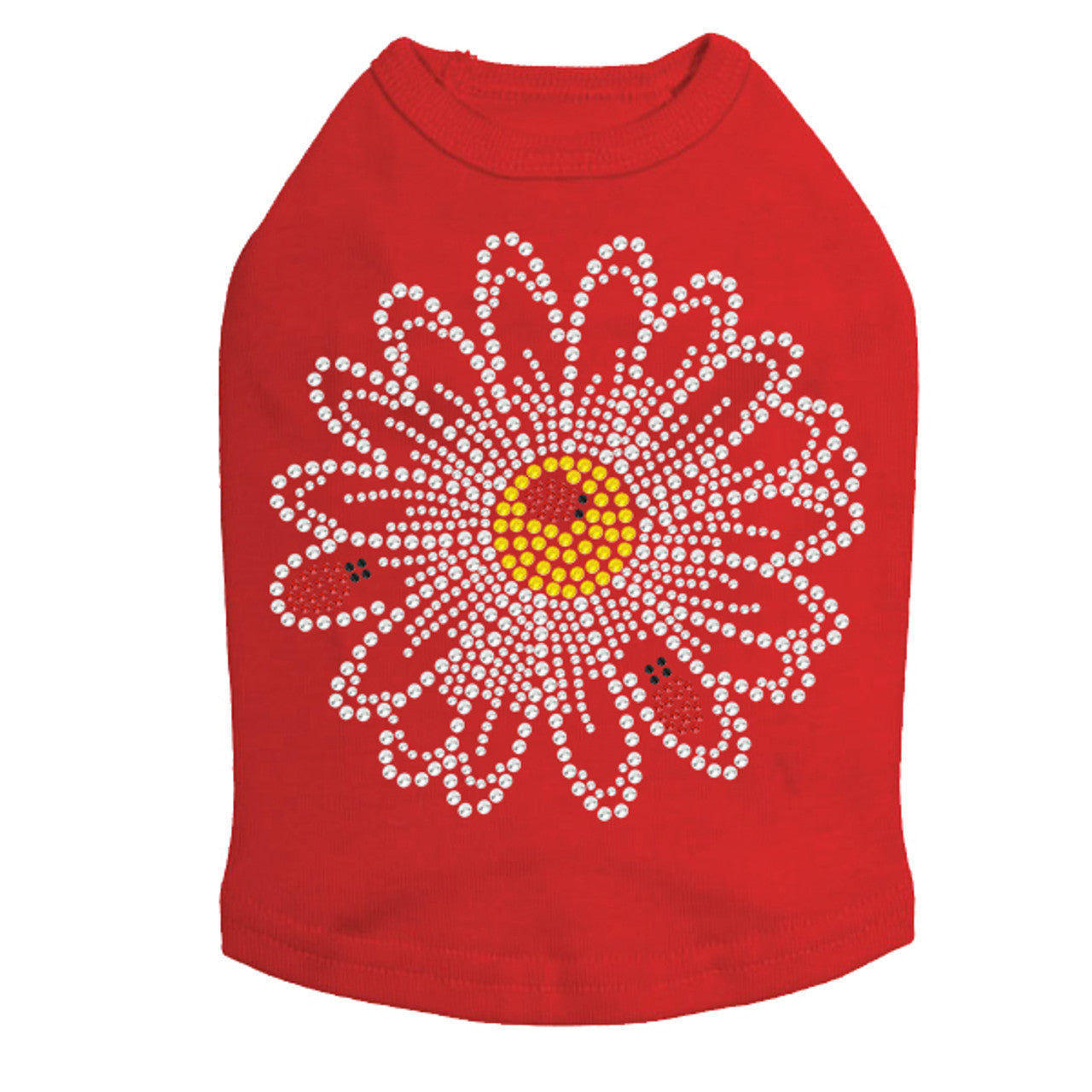 Large Daisy with Lady Bugs - Dog Tank