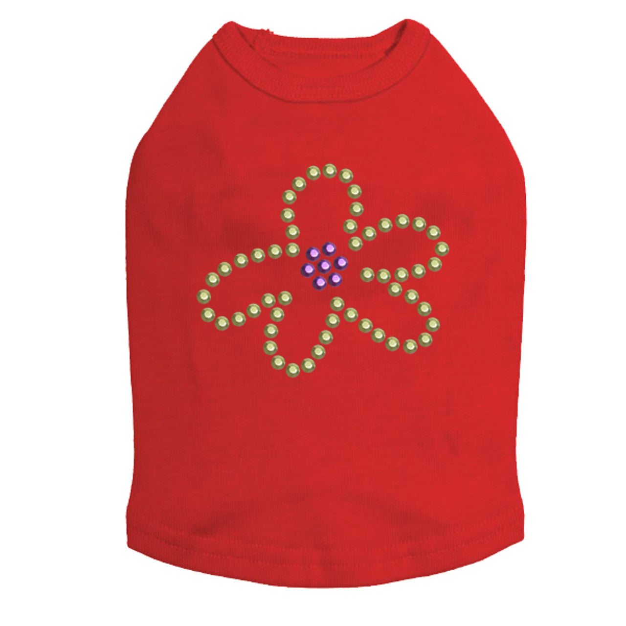 Lime & Purple Flower - Dog Tank