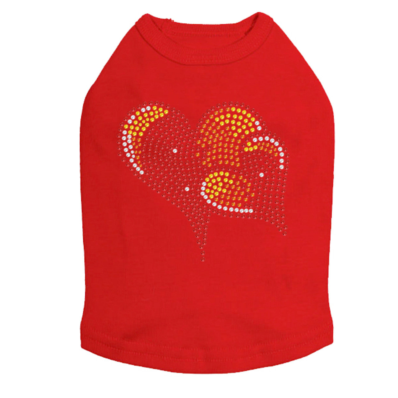 Red, Orange & Yellow Hearts - Dog Tank