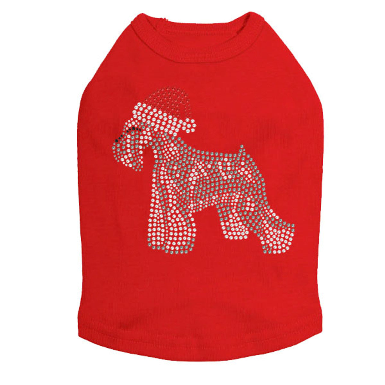 Schnauzer with Santa Hat - Dog Tank