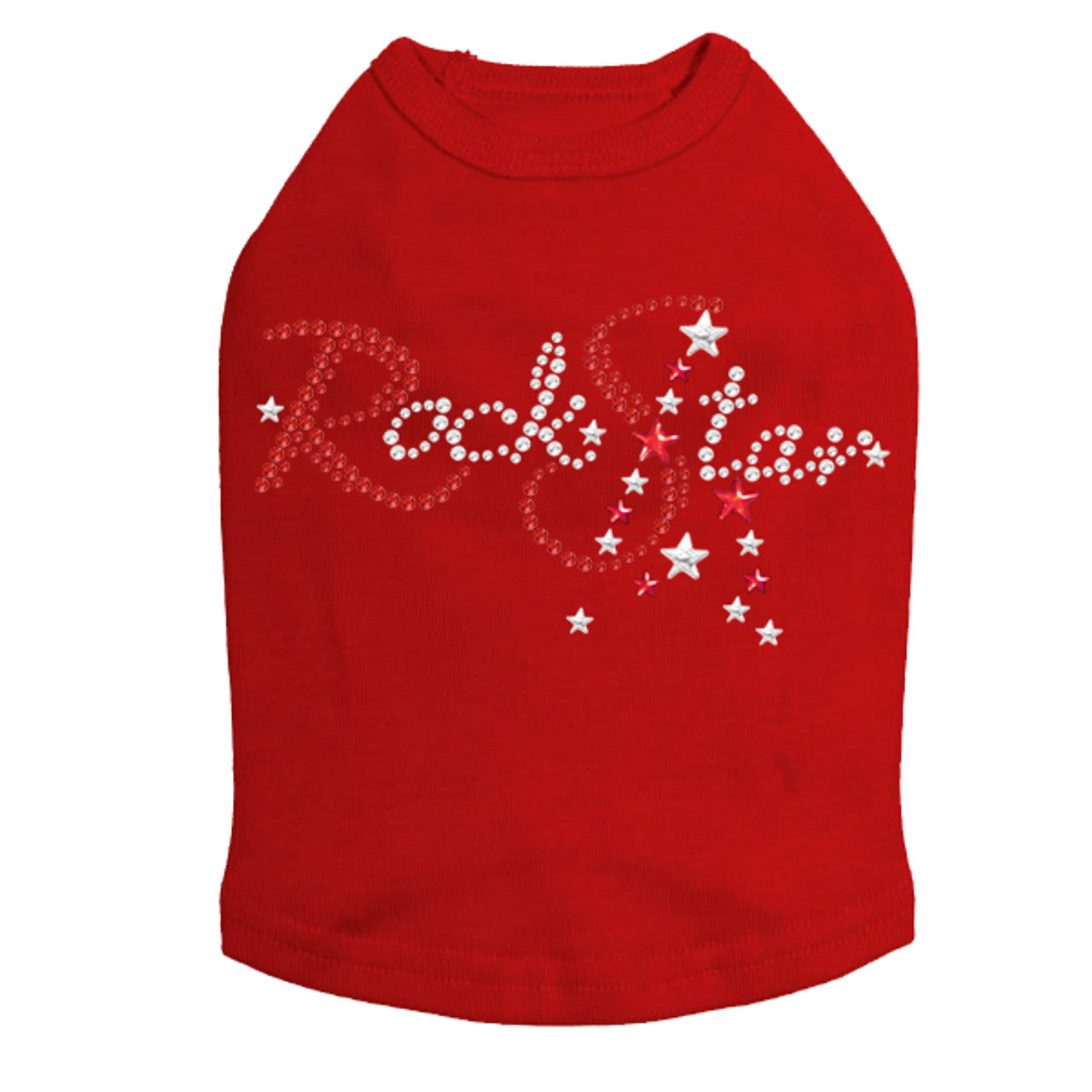 Rock Star (Red - Austrian crystal Rhinestones) - Dog Tank