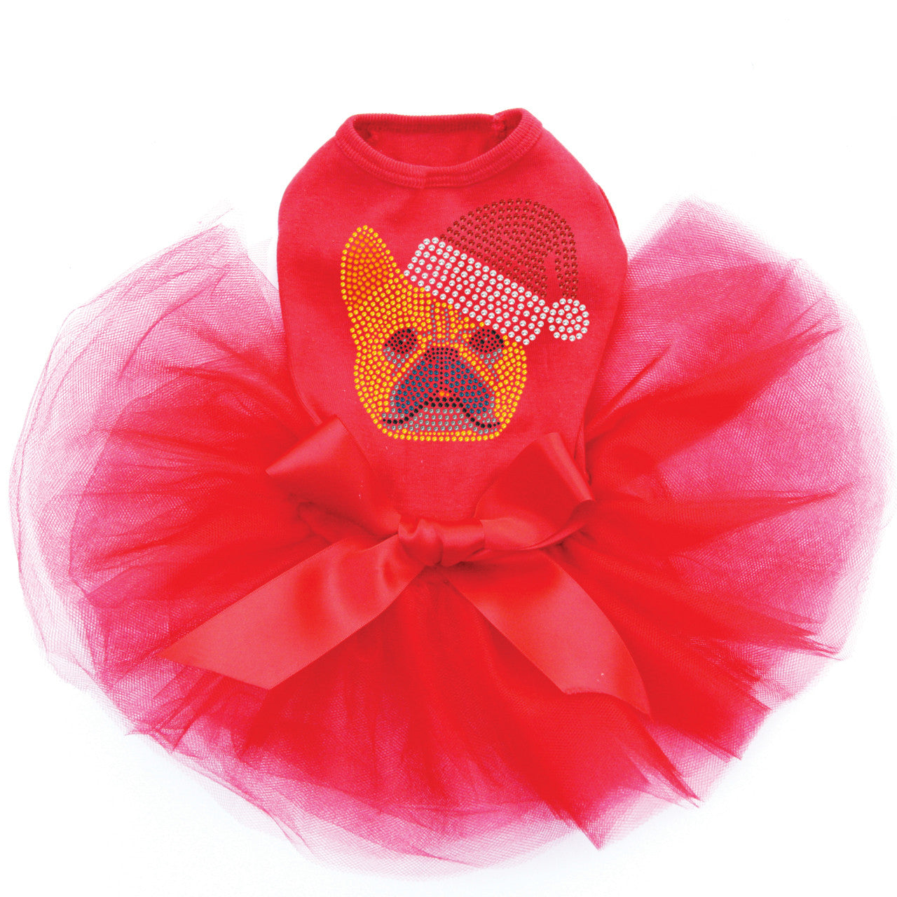 French Bull Dog with Santa Hat - Custom Tutu