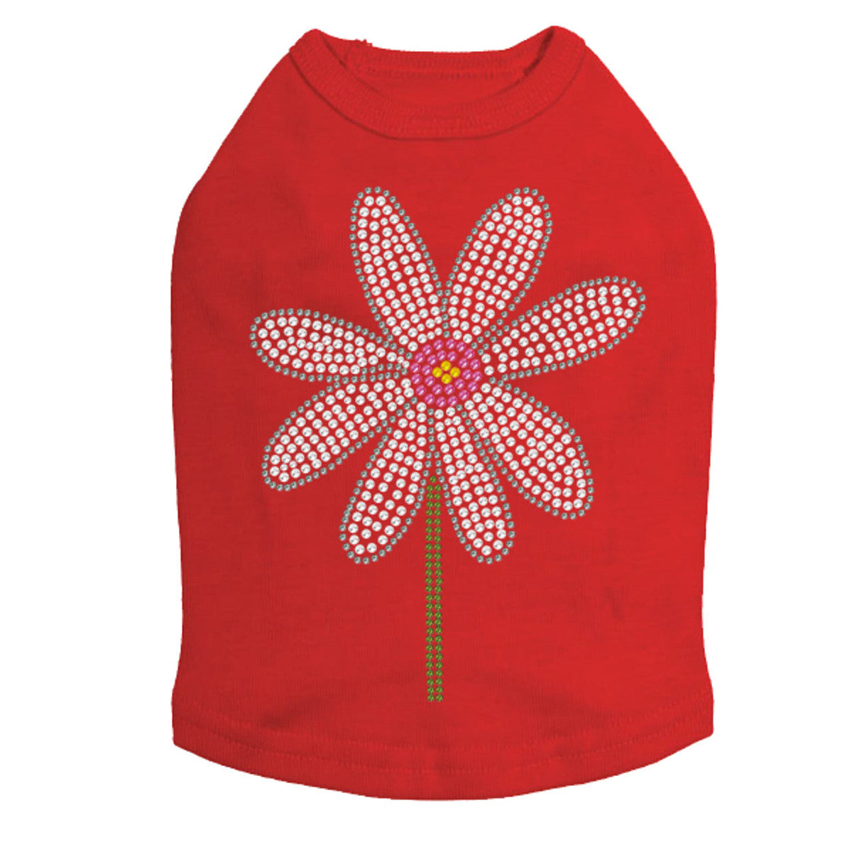 Daisy with Pink Center - Dog Tank