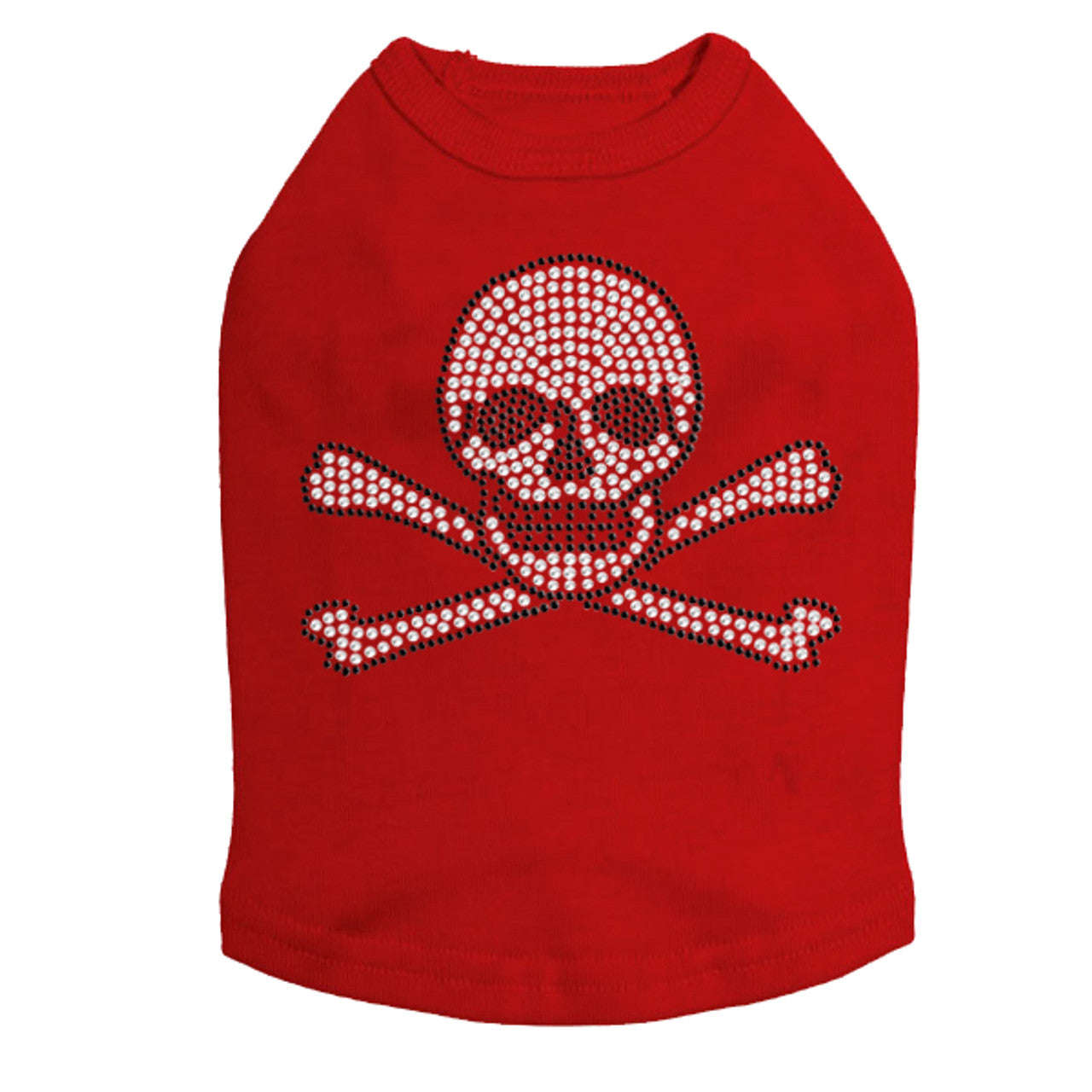 Rhinestone Skull - Dog Tank