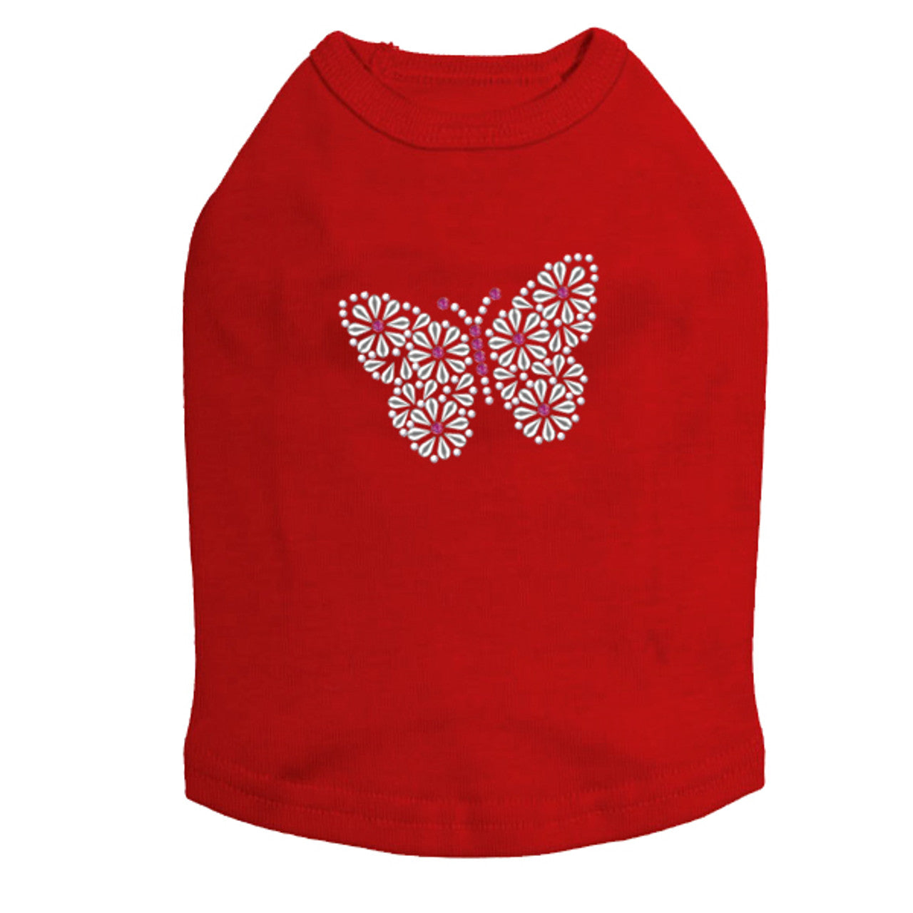 Silver Nailhead Butterfly - Dog Tank