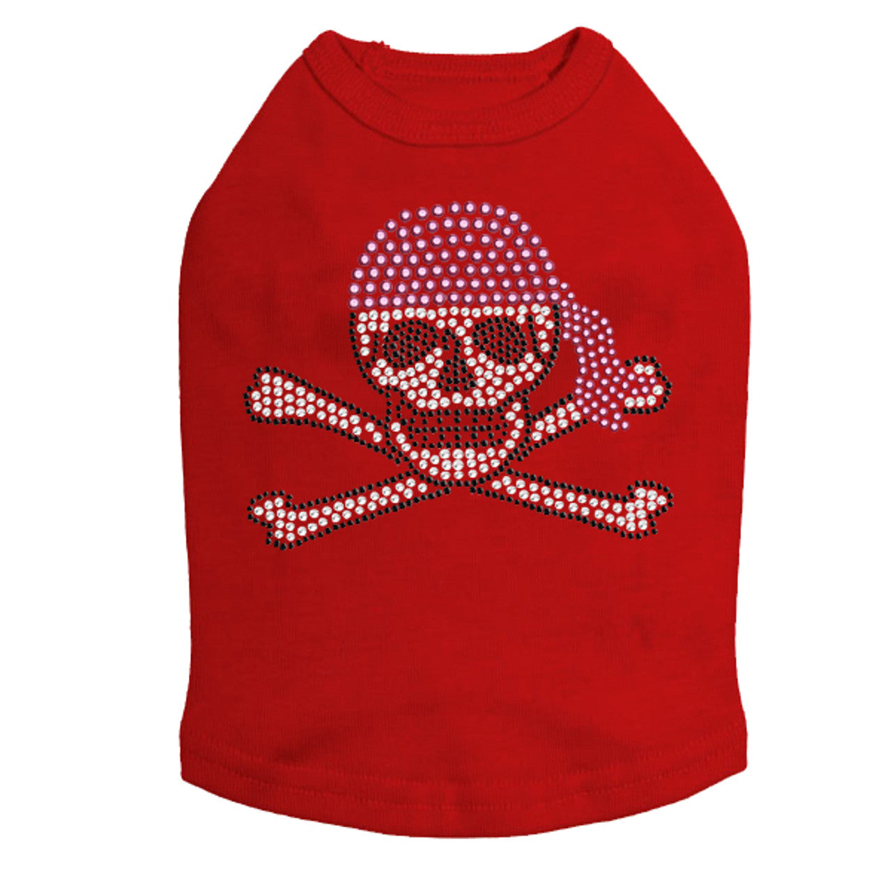 Skull with Pink Bandanna - Dog Tank