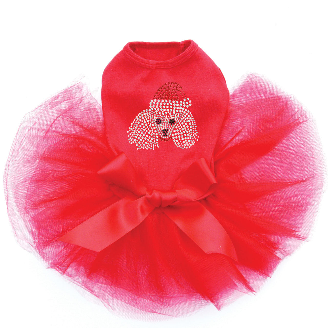 Poodle Face with Santa Hat - Custom Tutu
