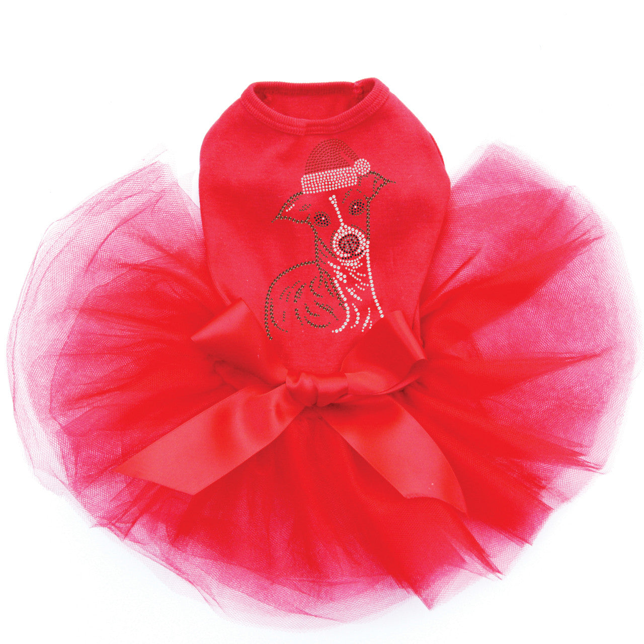 Italian Greyhound Face with Santa Hat - Custom Tutu