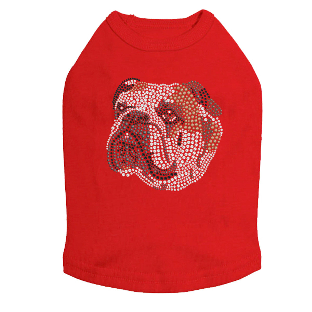 Bulldog Face (Brown) - Dog Tank