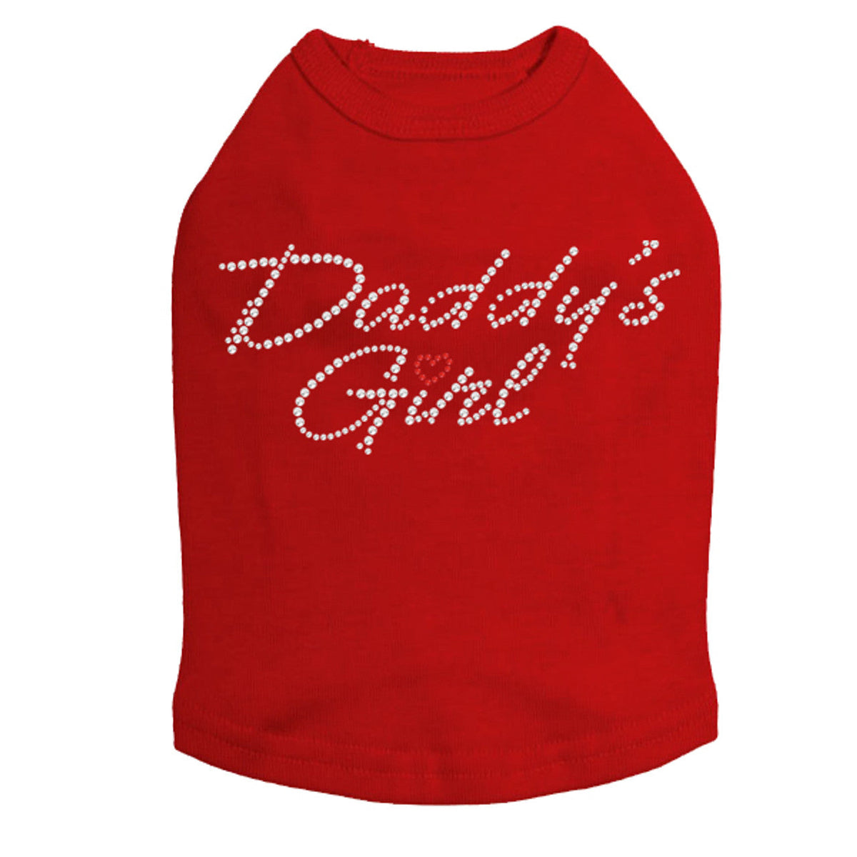 Daddys Girl with Red Heart - Dog Tank