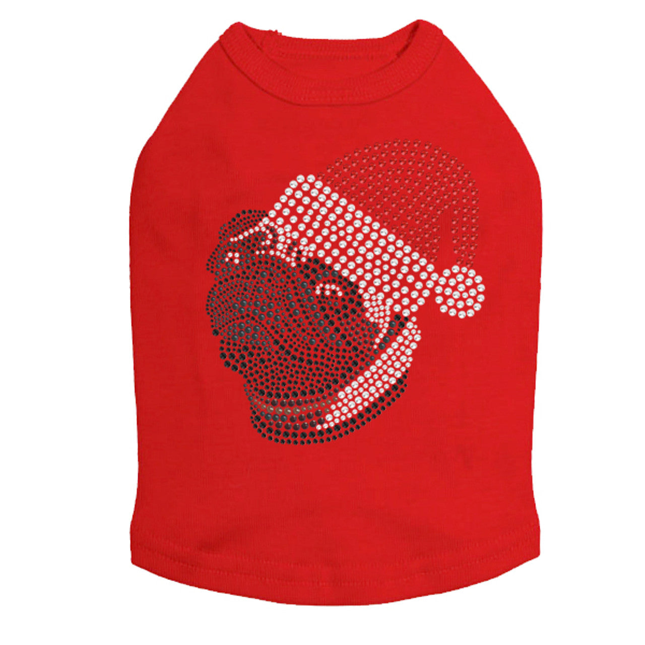 Pug with Santa Hat - Dog Tank