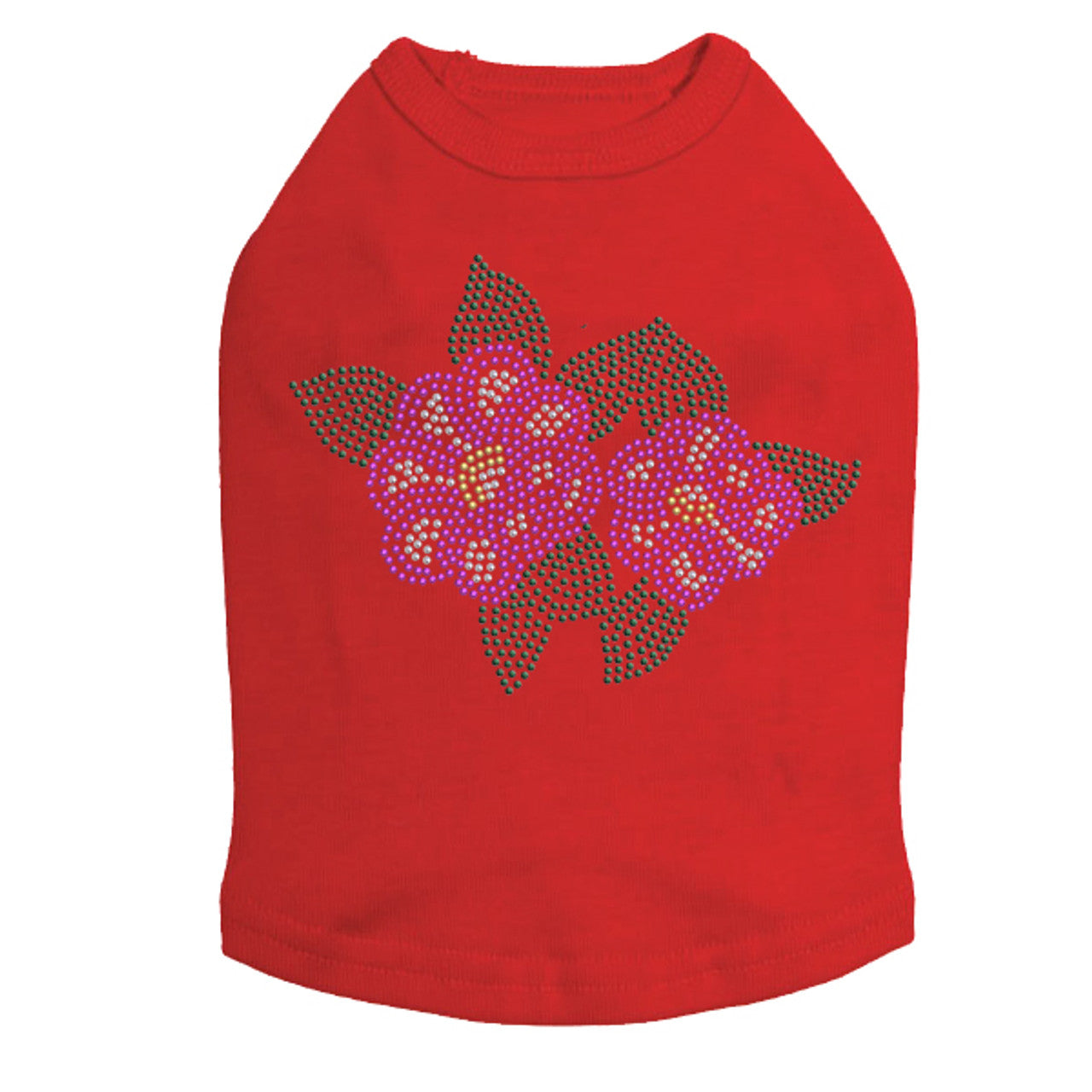 Magenta Flowers - Dog Tank