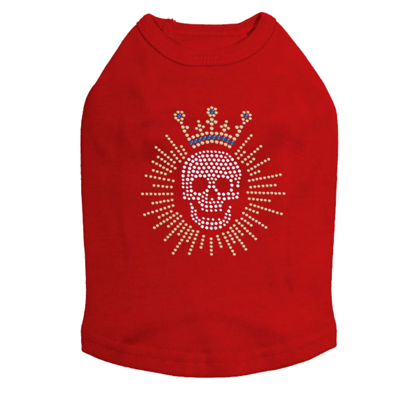 Skull with Austrian crystal Crown - Dog Tank