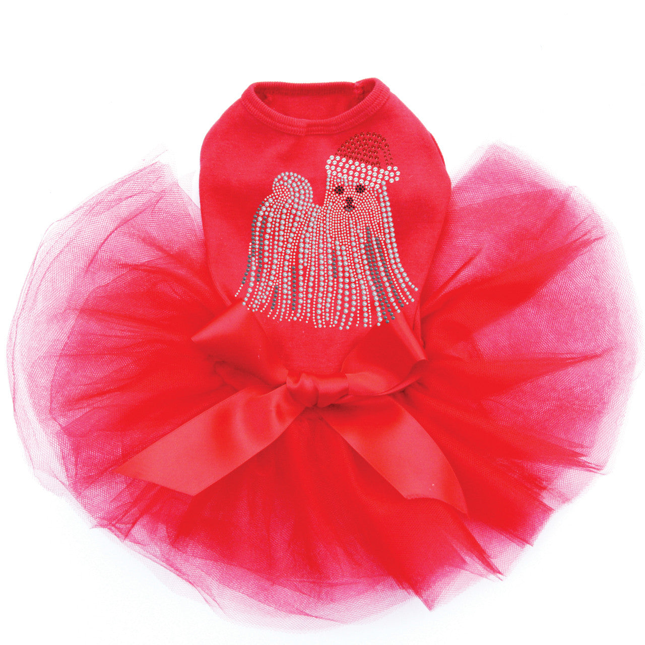 Maltese with Santa Hat - Custom Tutu