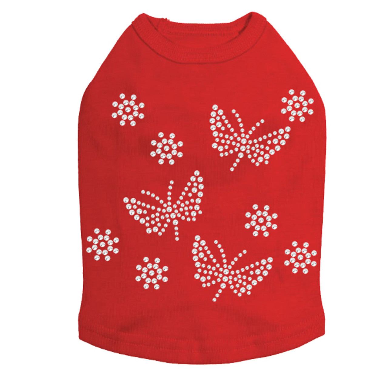 Small Rhinestone Butterflies - Dog Tank