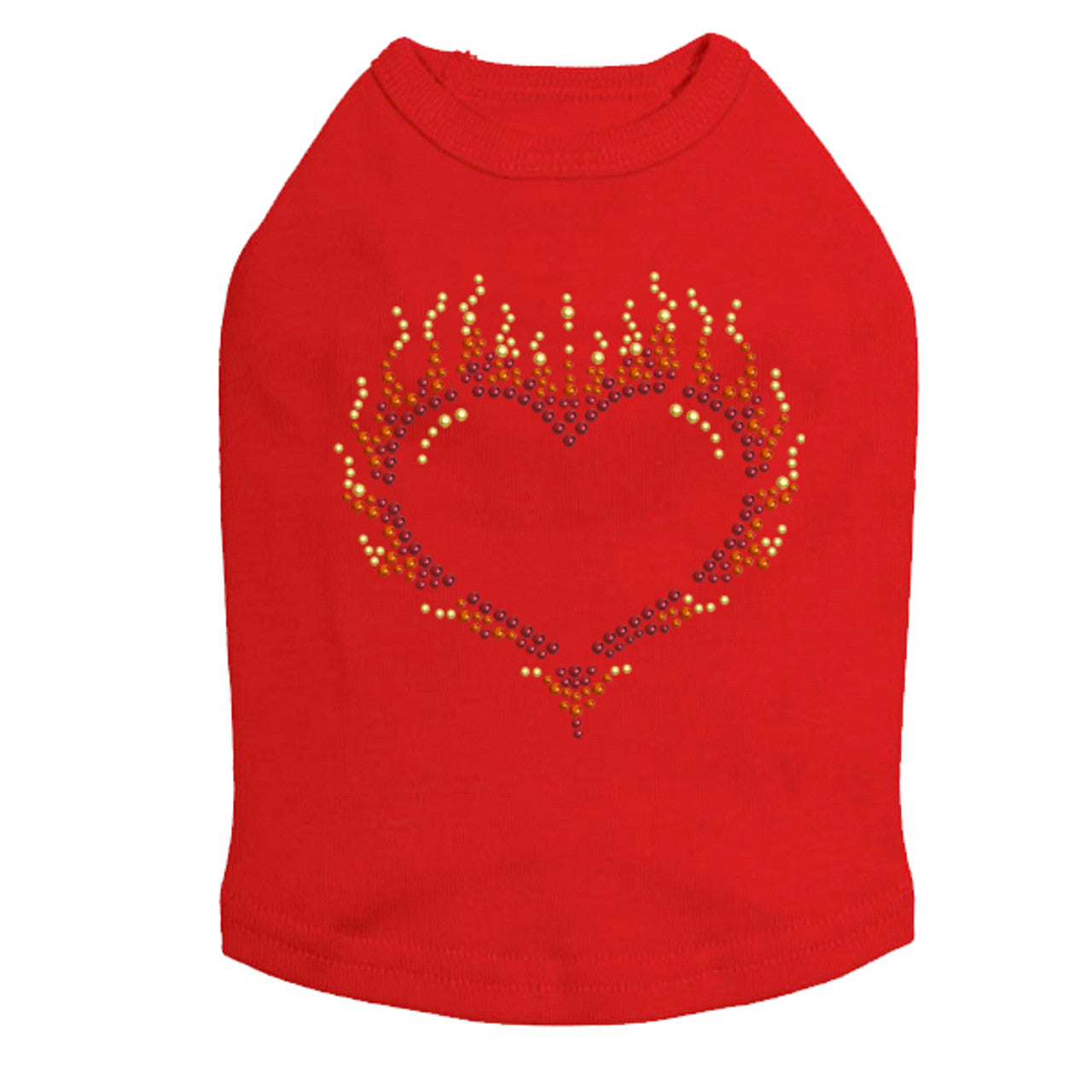 Flame Heart - Dog Tank