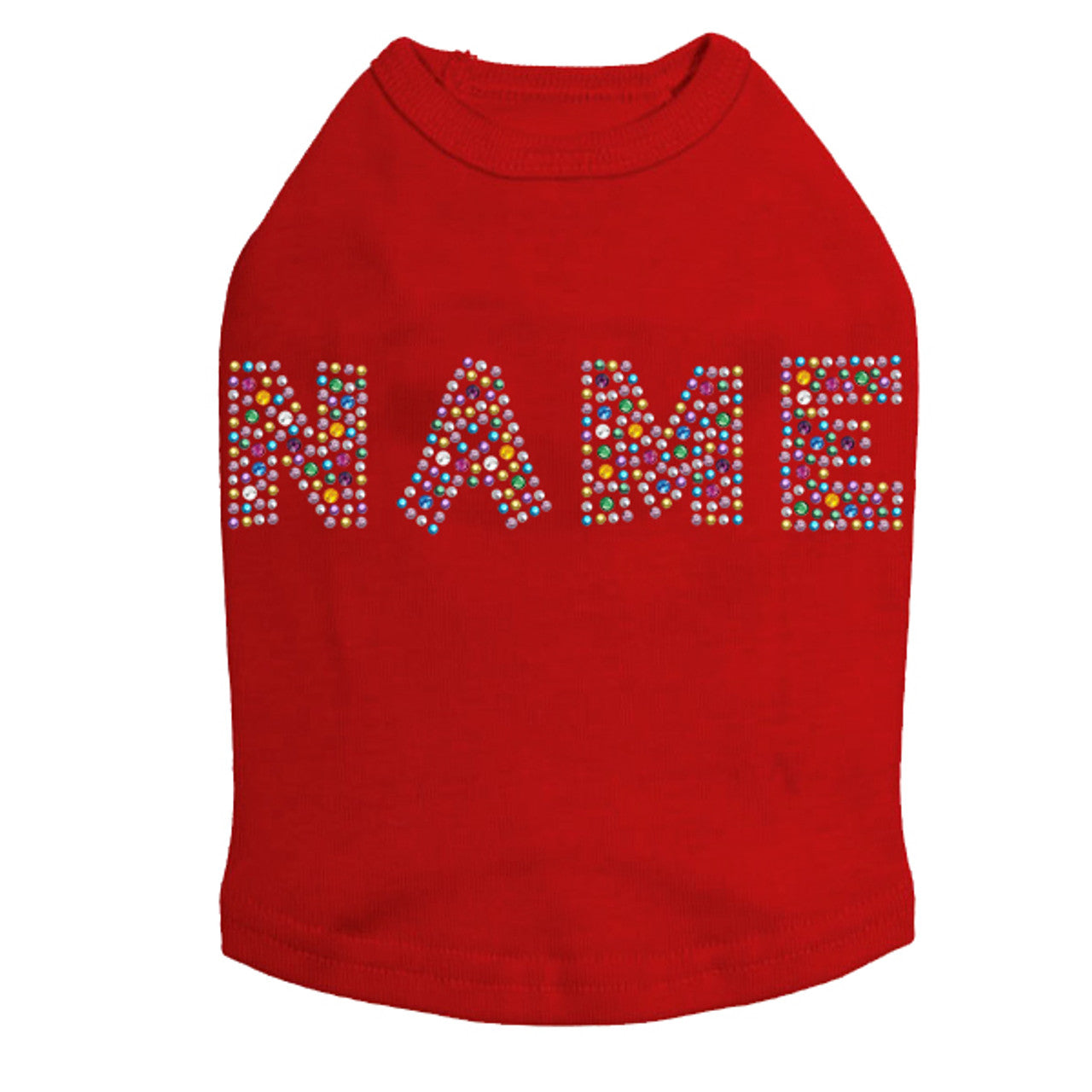 Custom Name - Multicolor - Dog Tank