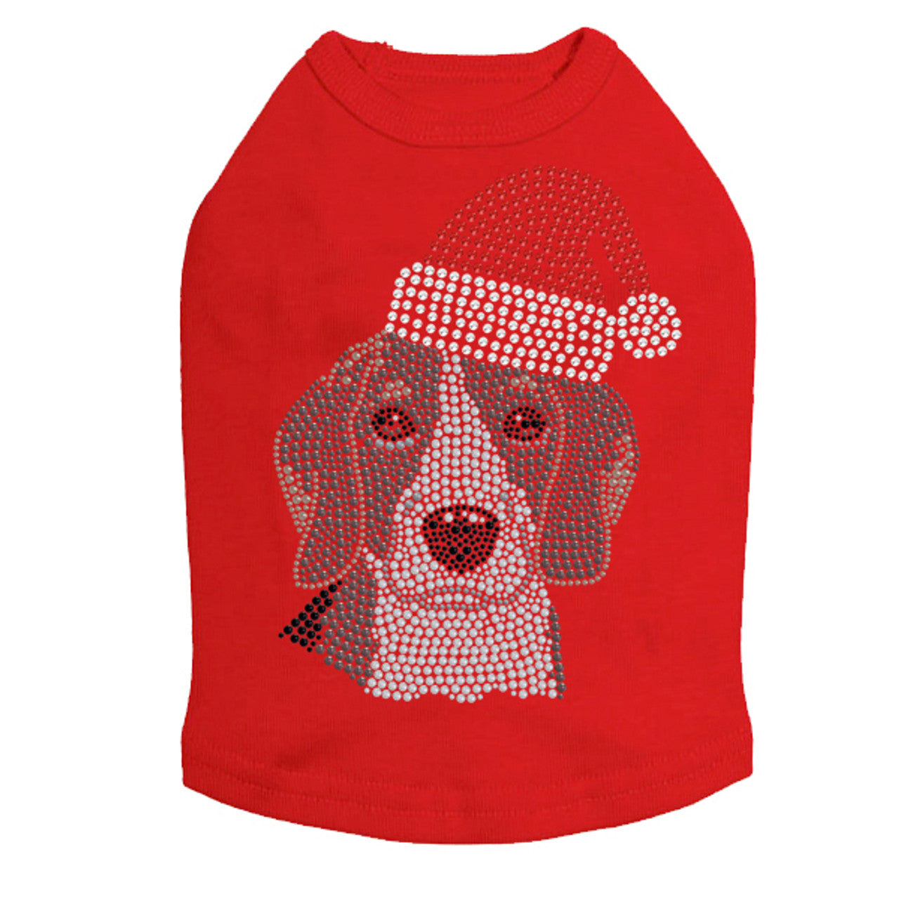 Beagle with Santa Hat - Dog Tank